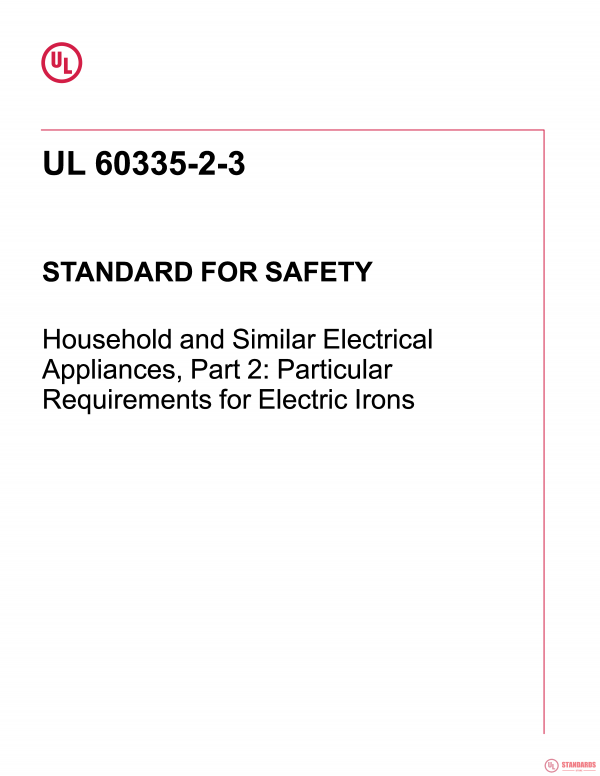 UL 60335-2-3 PDF UL 60335-2-3 PDF